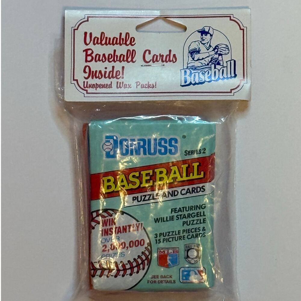 3 SEALED Packs of 1990 Donruss Baseball Puzzle and Cards